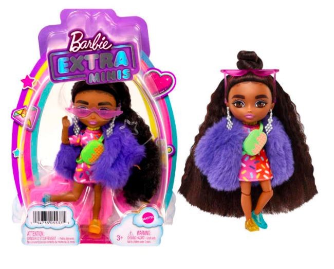 Lalka Barbie Extra Minis Sukienka wzór z posypką