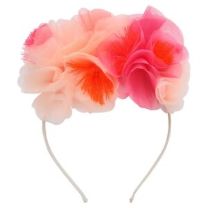 Opaska do włosów Bukiet kwiatów różowy
