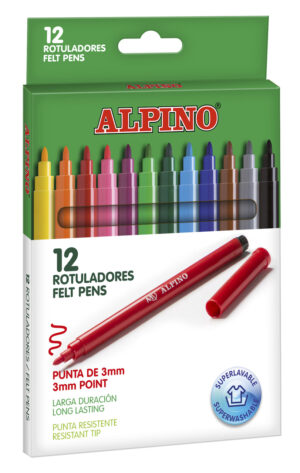 ALPINO Flamastry mazaki klasyczne 12 kolorów