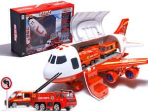 Transporter samolot + 3 auta straż pożarna