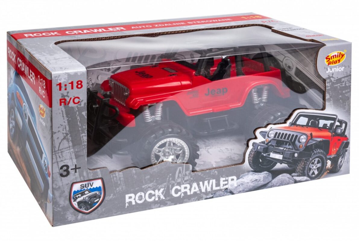Auto RC rock crawler czerwone