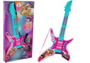 E-Gitarre mit Lichtern und Sounds Pink 62cm