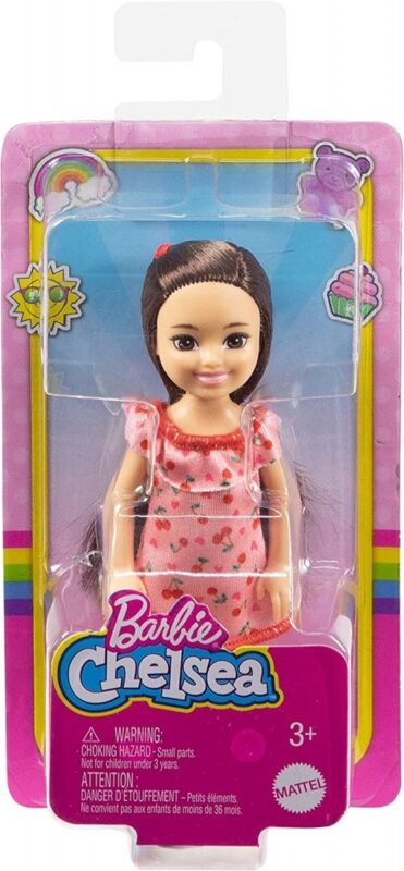 Lalka Barbie Chelsea i przyjaciele Lalka - Sukienka w wiśnie
