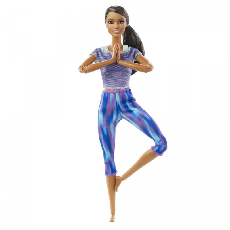 Lalka Barbie Made to Move Kwiecisty Niebieski strój