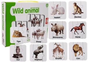 Lernpuzzle Wildtiere Puzzle 10 Englische Verbindungen
