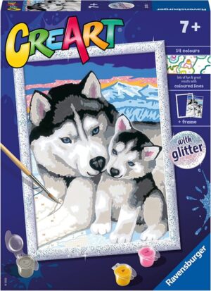 Malowanka CreArt dla dzieci Husky