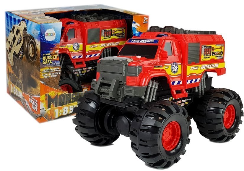 Monster Auto Firetruck Guard Big Wheels 1:8 40cm x 30cm x 35cm