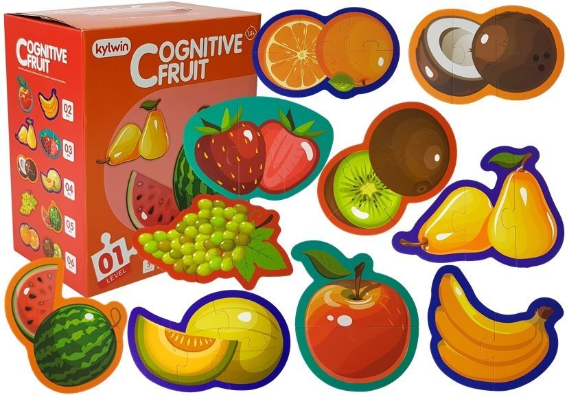 Pädagogisches Puzzle für Babys Früchte 5 Teile 40 Stück