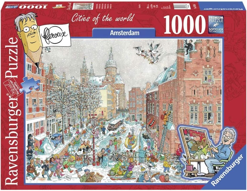 Puzzle 1000 elementów Amsterdam zimą
