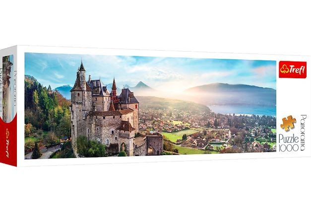 Puzzle 1000 elementów Panorama Zamek Menthon Francja
