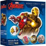 Puzzle 160 elementów Puzzle drewniane konturowe Odważny Iron Man