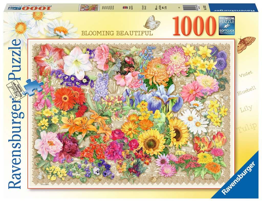 Puzzle 2D 1000 elementów Kwitnące kwiaty