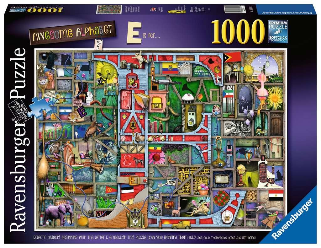 Puzzle 2D 1000 elementów Niesamowity alfabet E
