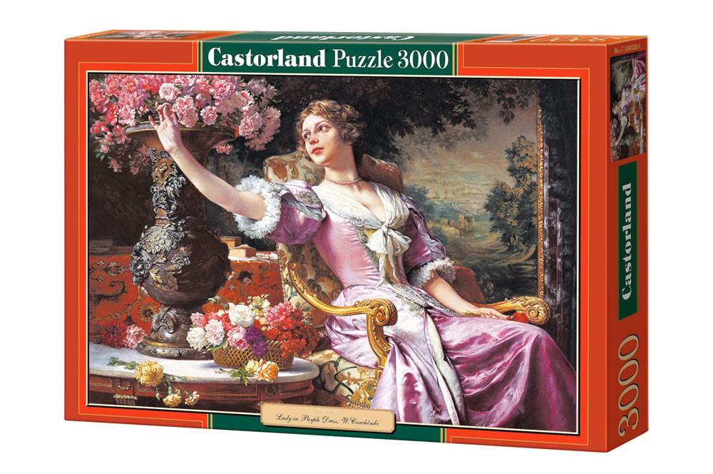 Puzzle 3000 elementów Kobieta w fioletowej sukni