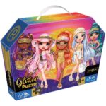 Puzzle 70 elementów glitter w kuferku Brokatowe Laleczki Rainbow High