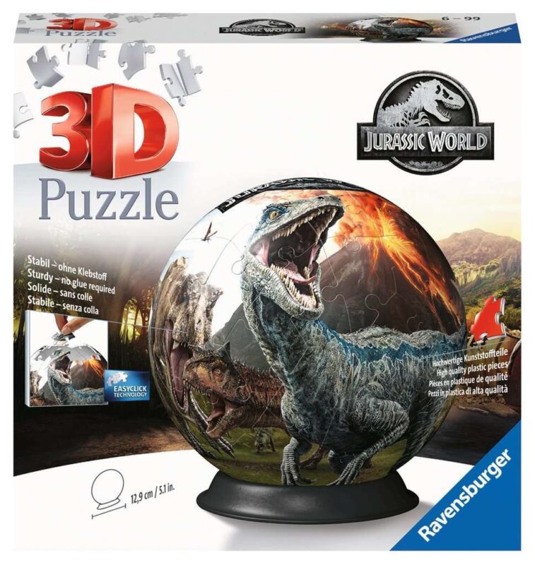 Puzzle 73 elementów 3D Kula Jurassic World