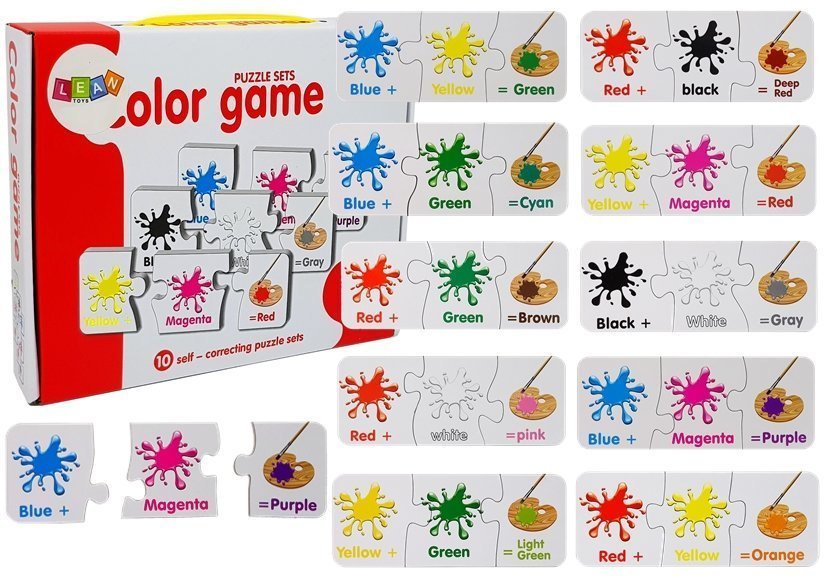 Puzzle Educational English Colors 10 Verbindungen