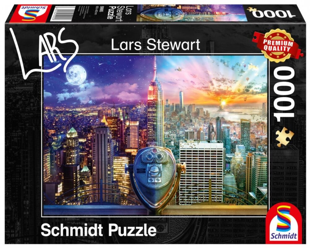 Puzzle Premium Quality 1000 elementów LARS STEWART Nowy Jork (Dzień / Noc)