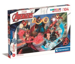 Puzzle z brokatem 104 elementy The Avengers