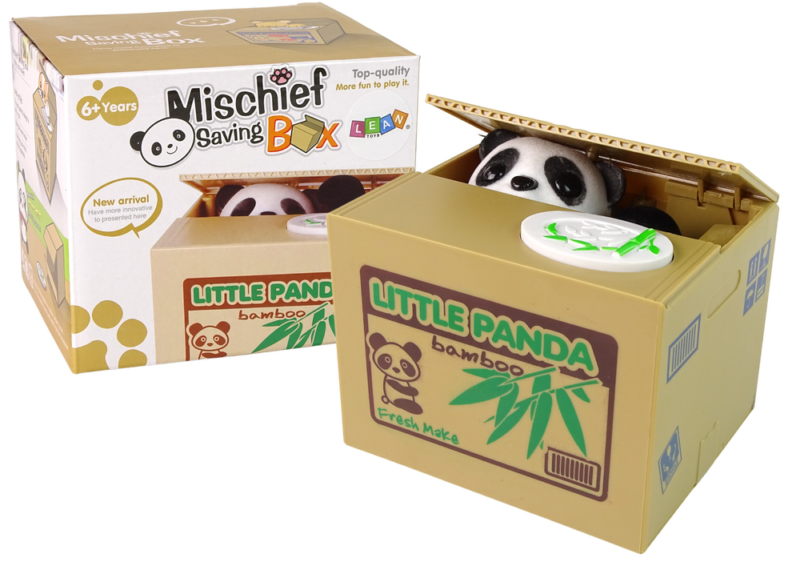 Skarbonka Panda Nauka Oszczędzania Bambus