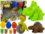 Spielteig Dinosaurier Eierform 12 Stück 4 Farben