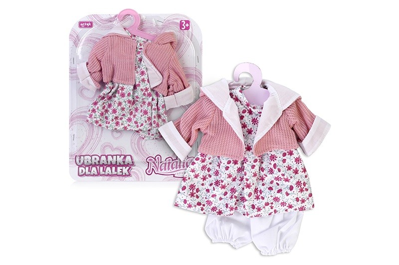 Ubranko dla lalki - Różowa sukienka Natalia