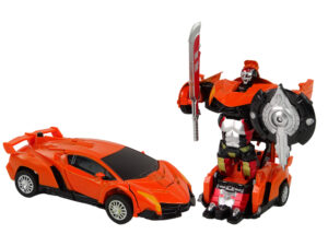 Zestaw 2w1 Auto Robot Transformers Czerwony Pomarańczowy HXSY04
