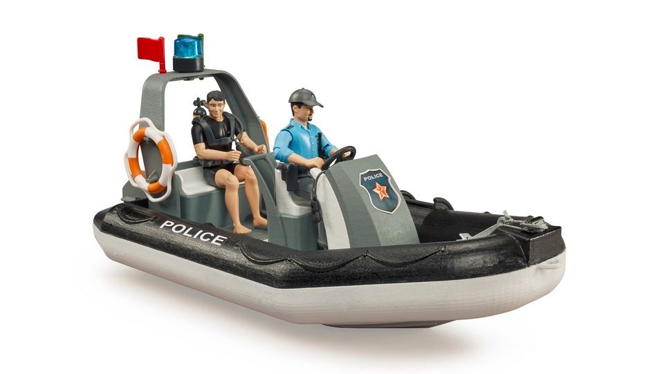 Pojazd Policyjna łódź z 2 figurkami i modułem
