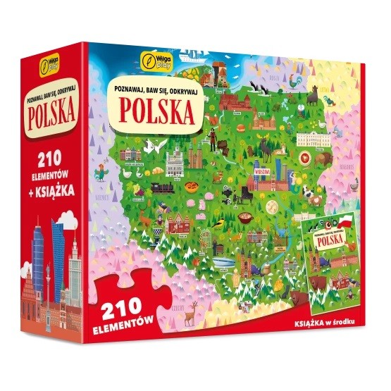 Puzzle 210 elementów Polska. Poznawaj