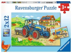 Puzzle 2x12 elementów Plac budowy i gospodarstwo