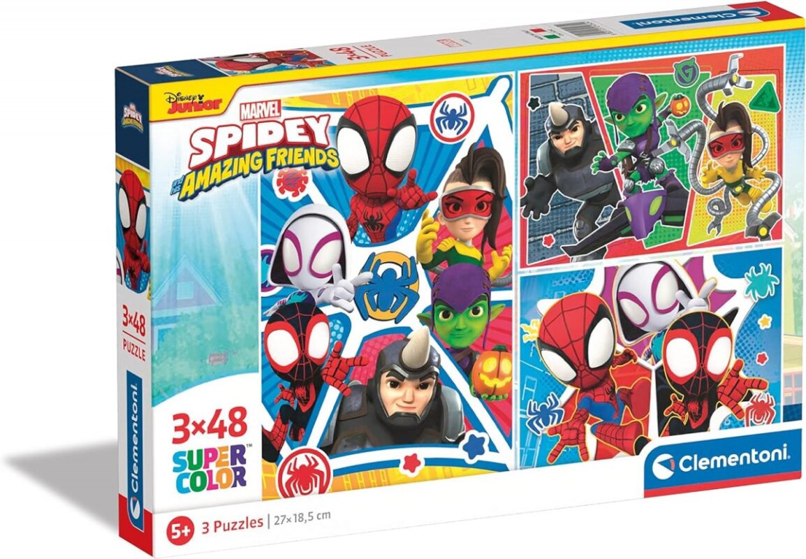 Puzzle 3x48 elementy Marvel Spidey i super-kumple