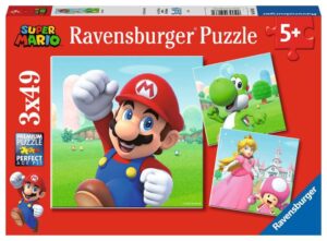 Puzzle 3x49 elementów Super Mario