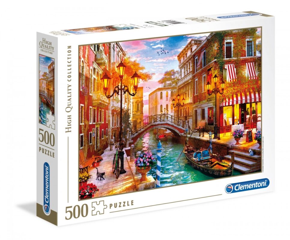 Puzzle 500 elementów High Quality - Zachód słońca nad Wenecją