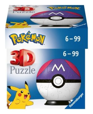 Puzzle 54 elementy 3D Kula Pokemon Master Ball