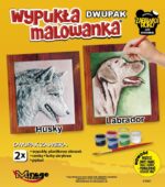 Wypukła malowanka Dwupak PSY Husky- Labrador